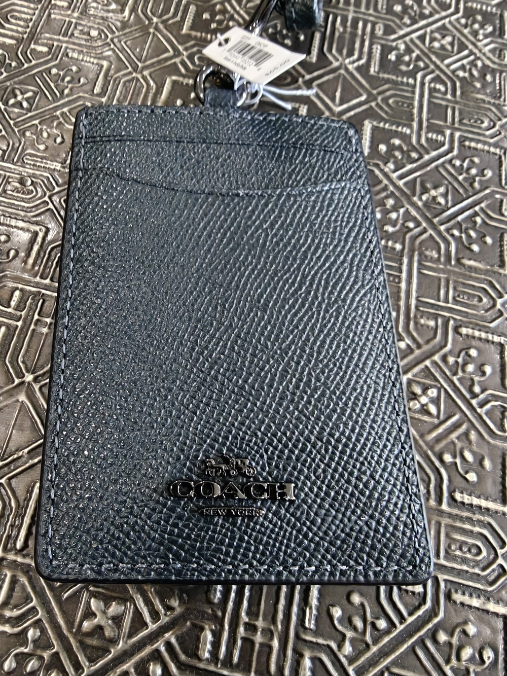 Coach Black Leather Lanyard Card Holder with Clip #32319 NWT - Picture 6 of 8